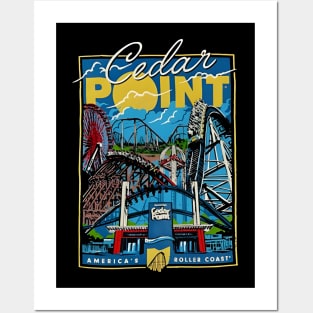 CEDAR POINT VIBES AMERICA’S ROLLER COAST Posters and Art